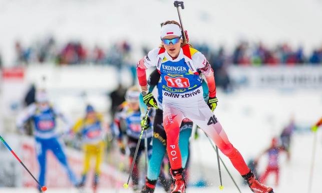 PŚ w biathlonie: Monika Hojnisz druga w biegu na 15 km