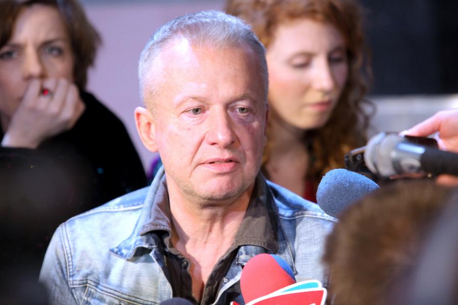 Bogusław Linda na próbie spektaklu "Merylin Mongoł"